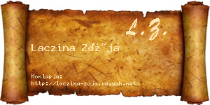 Laczina Zója névjegykártya